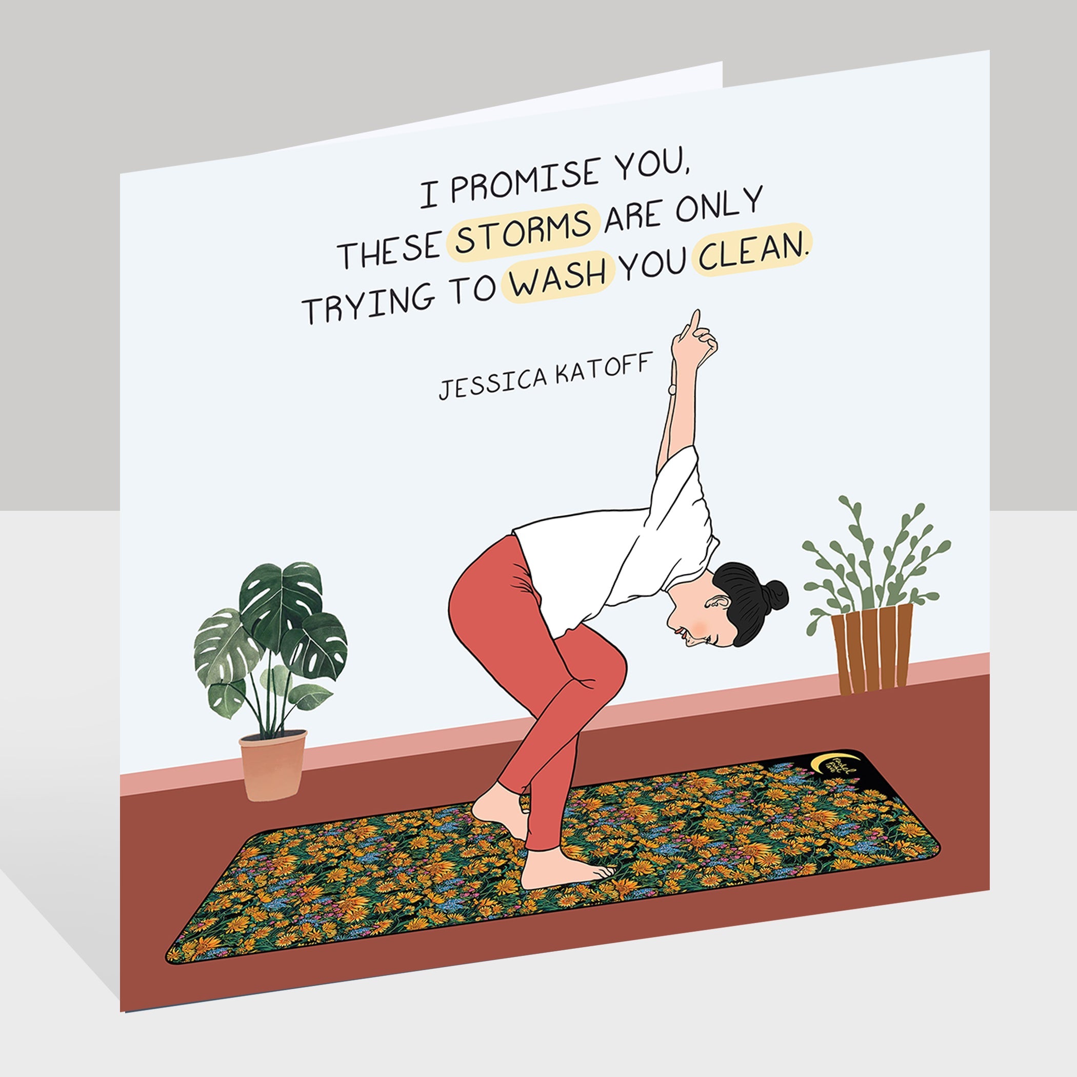 Trying to wash you clean Doodle Card