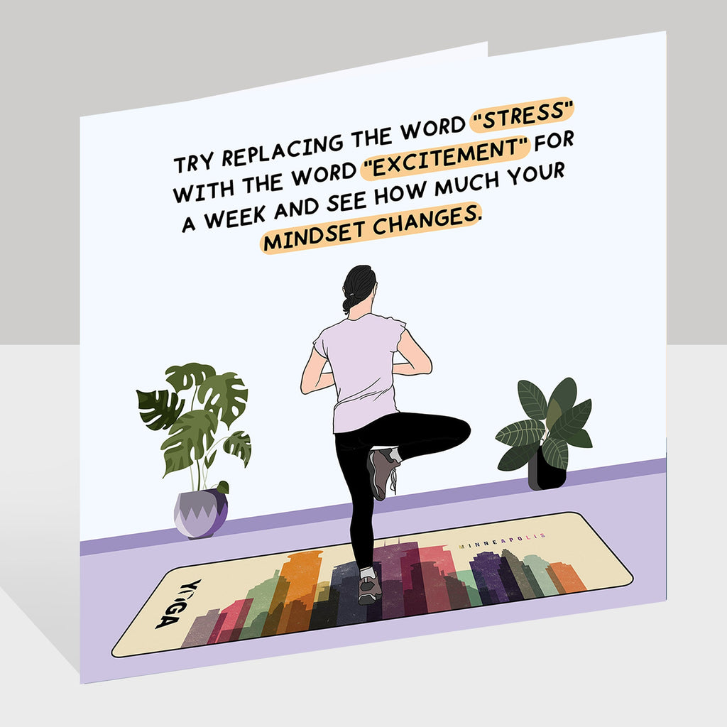 Try Replacing The Word Stress Doodle Card