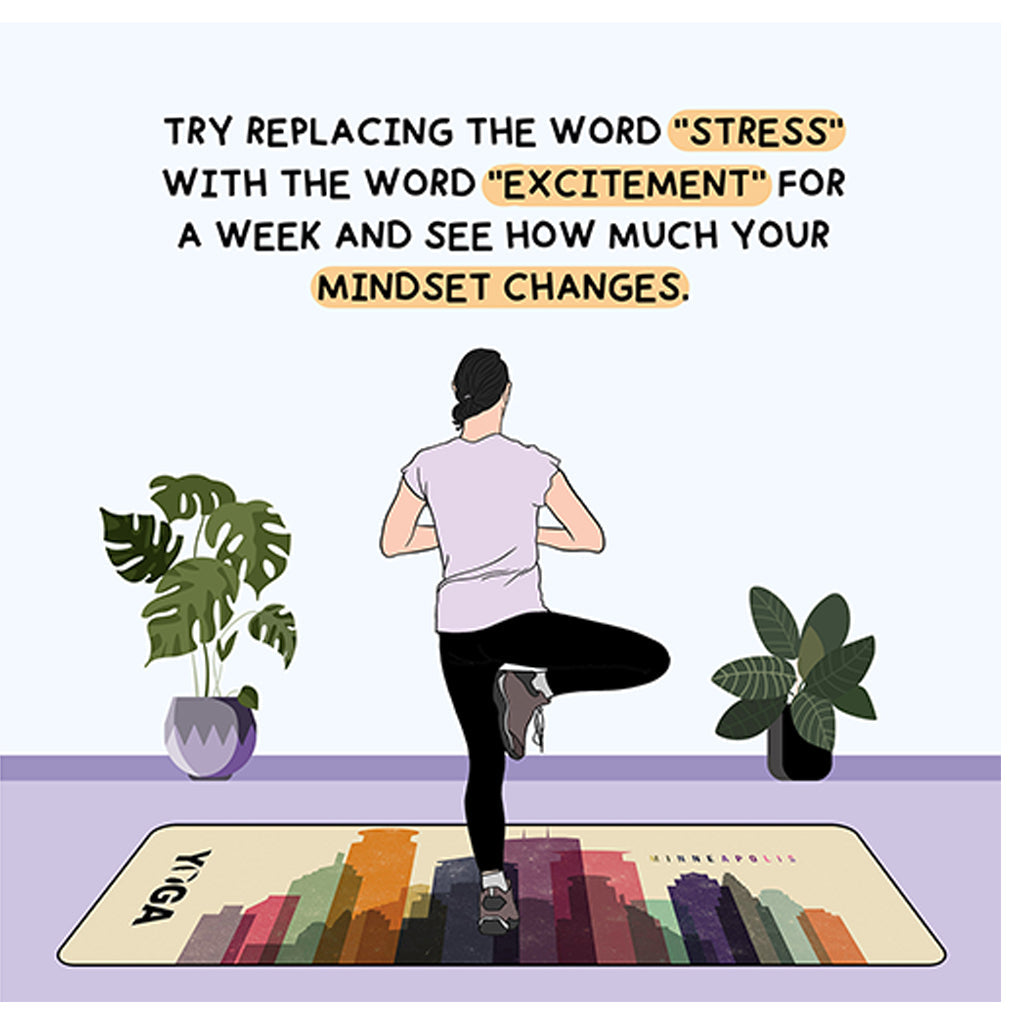 Try Replacing The Word Stress Doodle Card