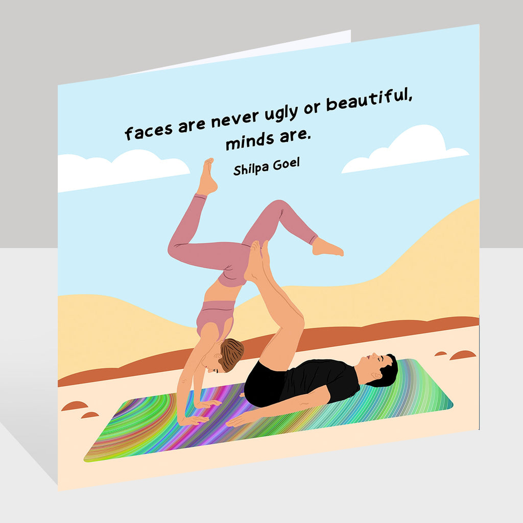 Ugly Or Beautiful Doodle Card