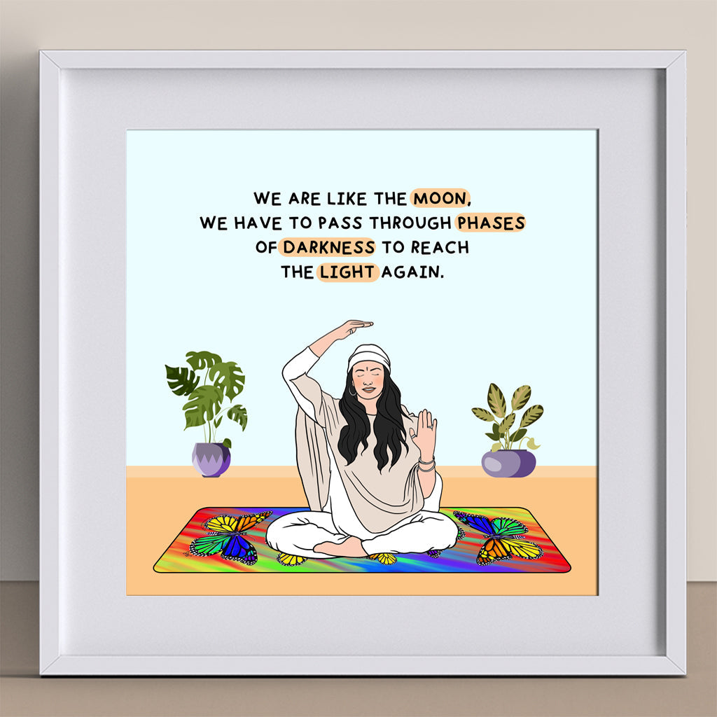 We Are Like The Moon Doodle Card