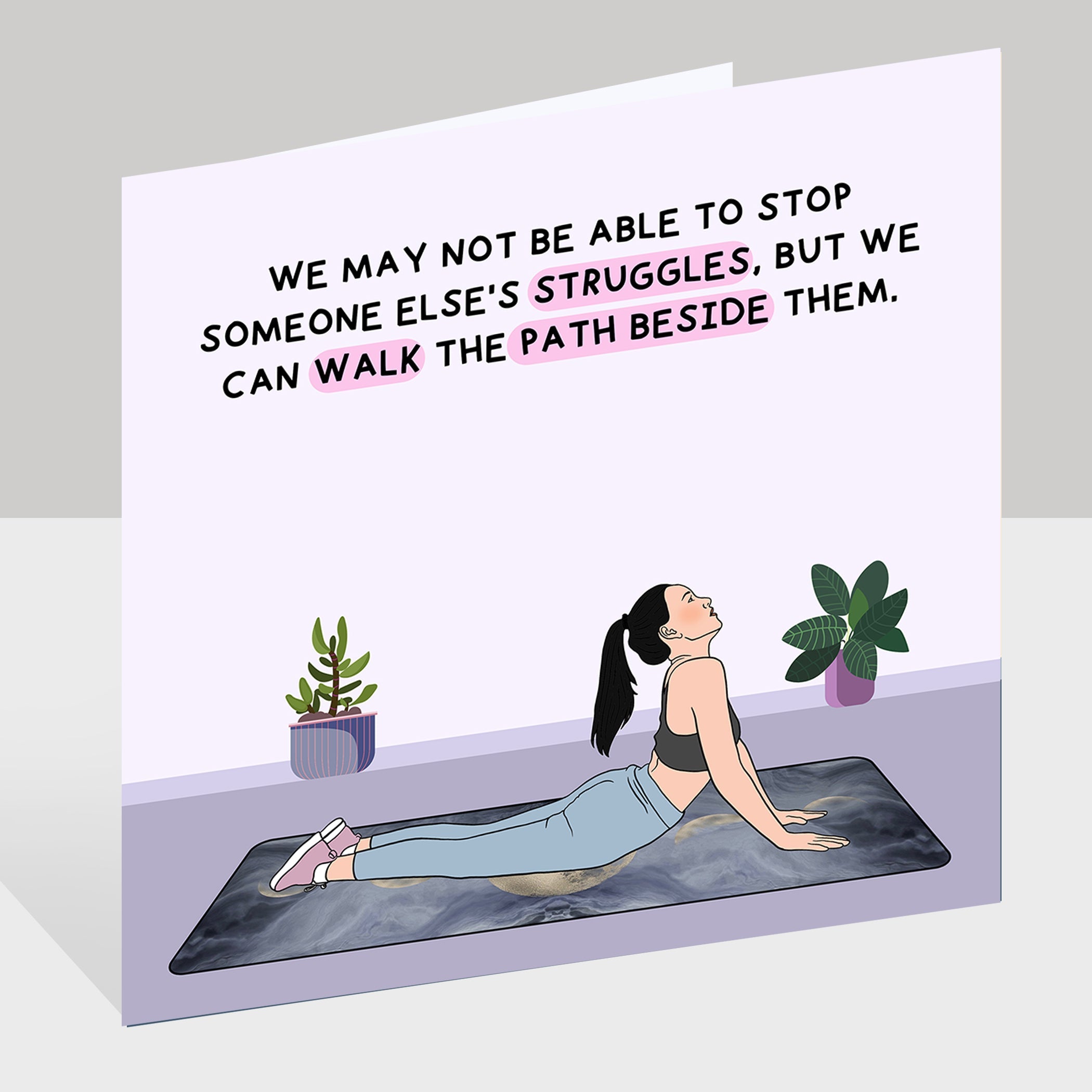 We Can Walk The Path Beside Them Doodle Card