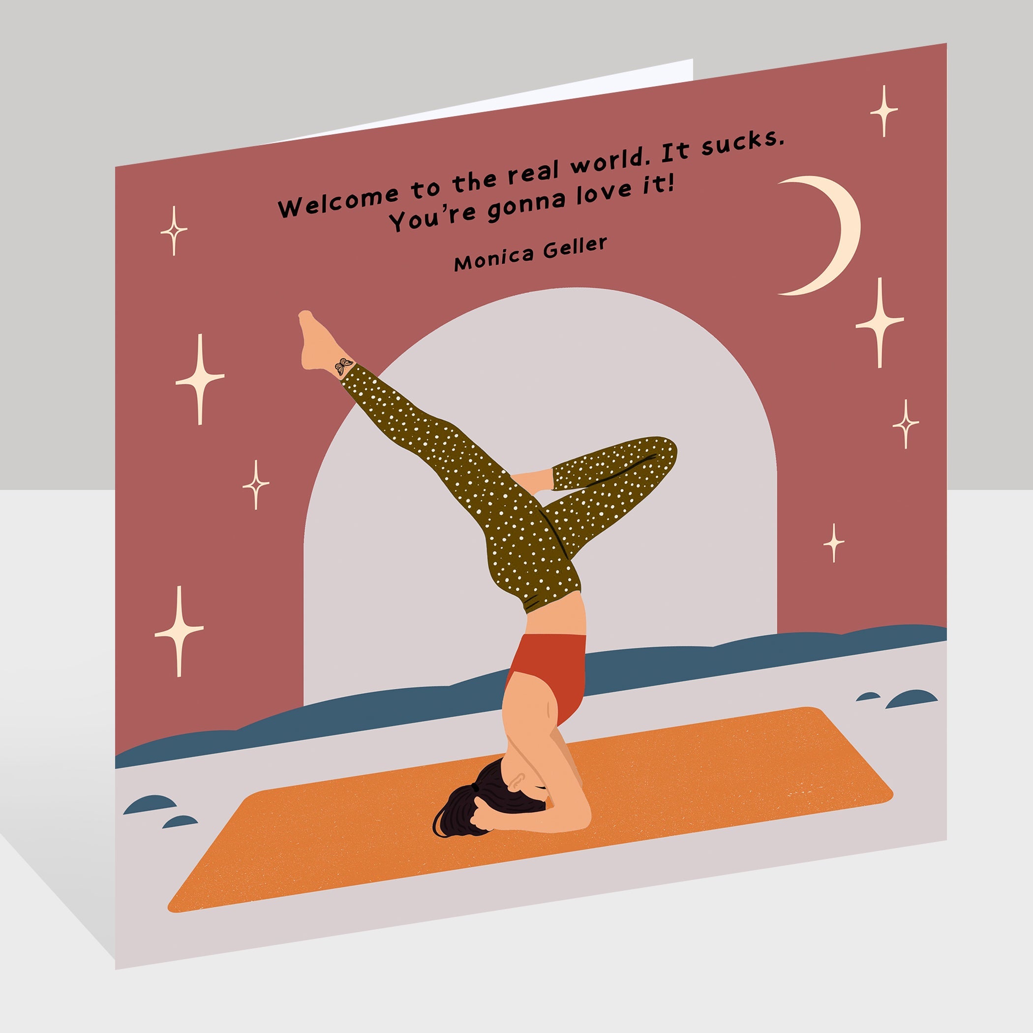 Welcome To The Real World Doodle Card