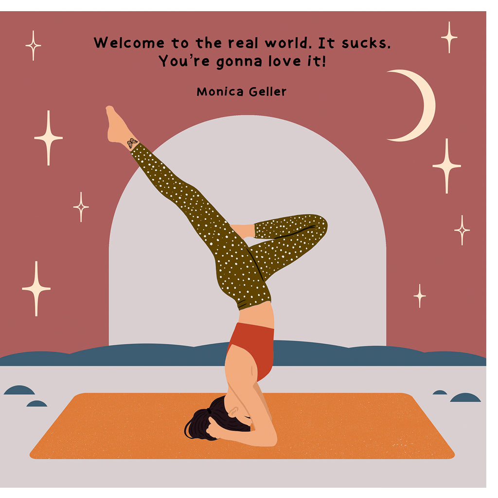 Welcome To The Real World Doodle Card