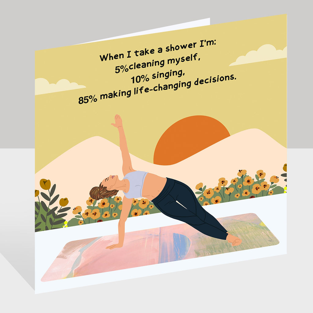 When I Take A Shower Doodle Card