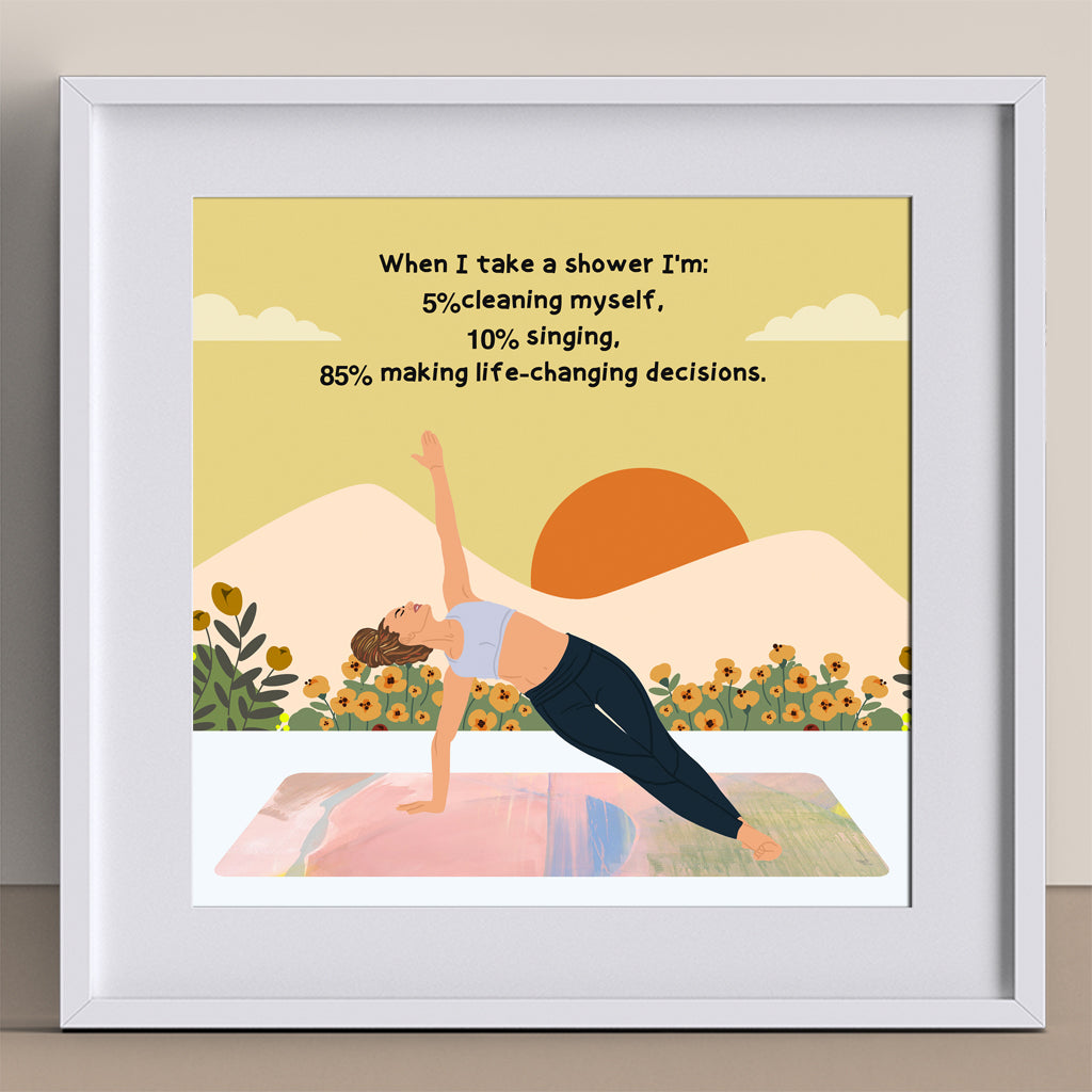 When I Take A Shower Doodle Card