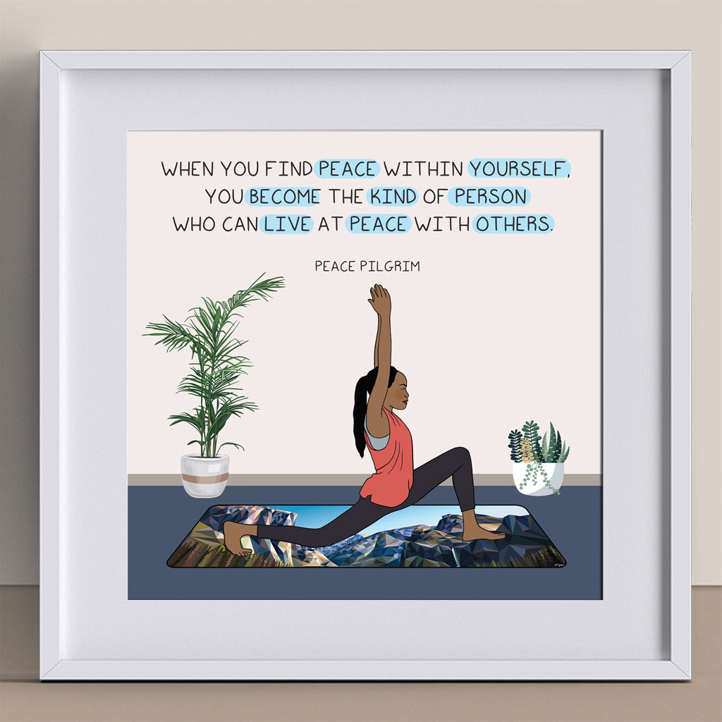 When you find peace within yourself Doodle Card