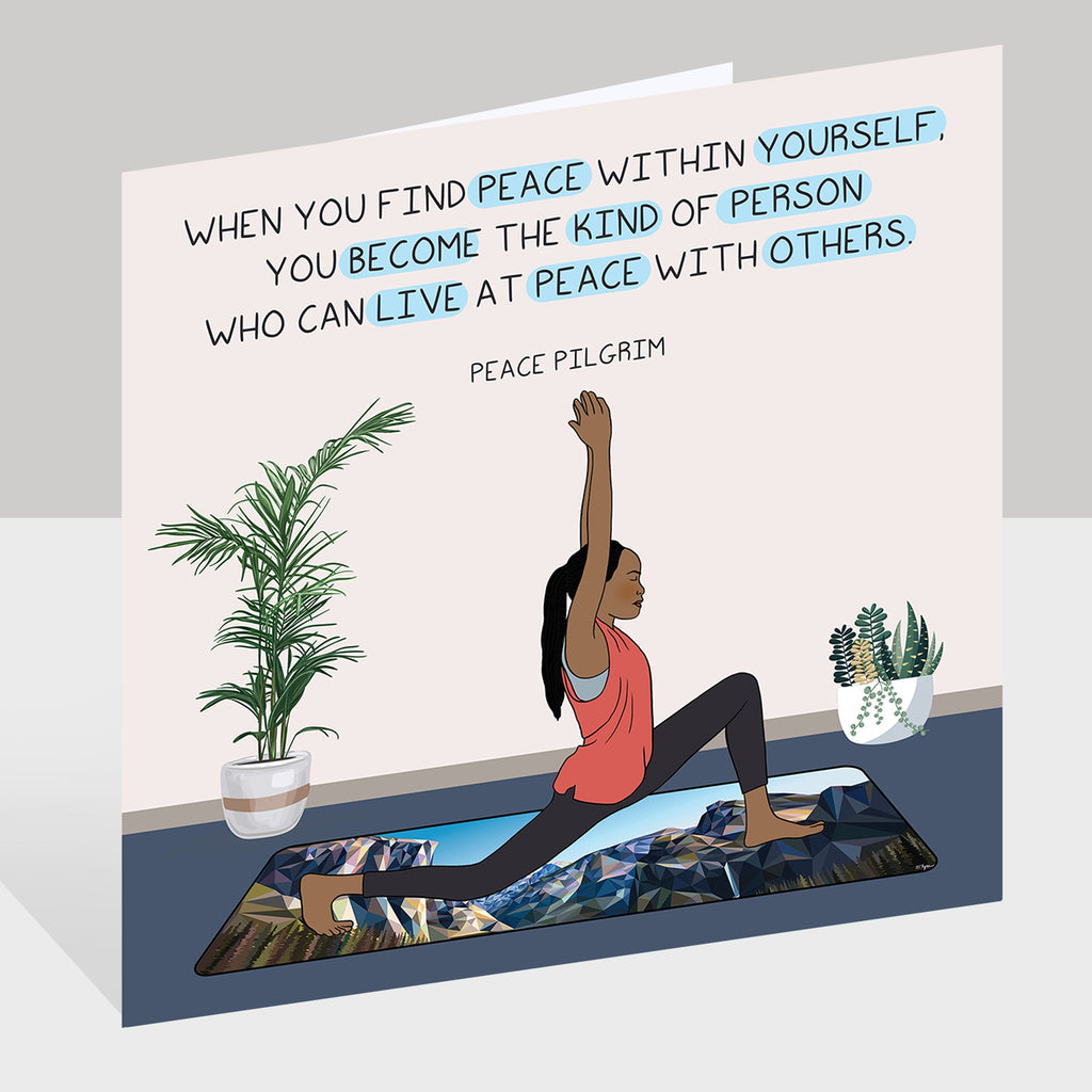 When you find peace within yourself Doodle Card