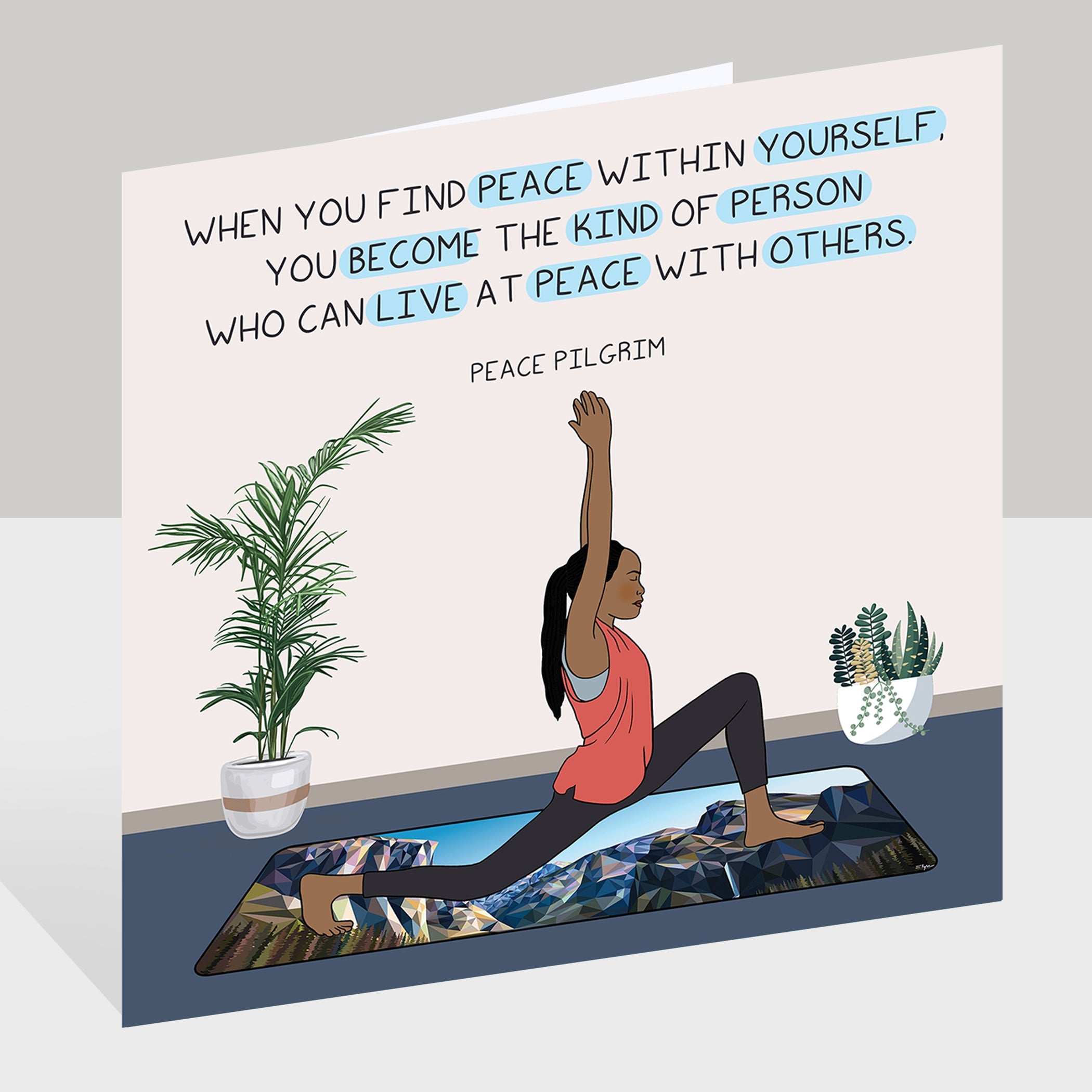 When you find peace within yourself Doodle Card