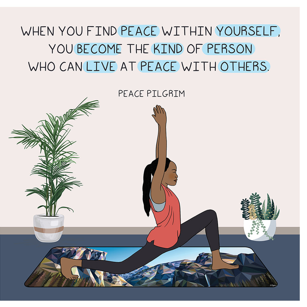 When you find peace within yourself Doodle Card