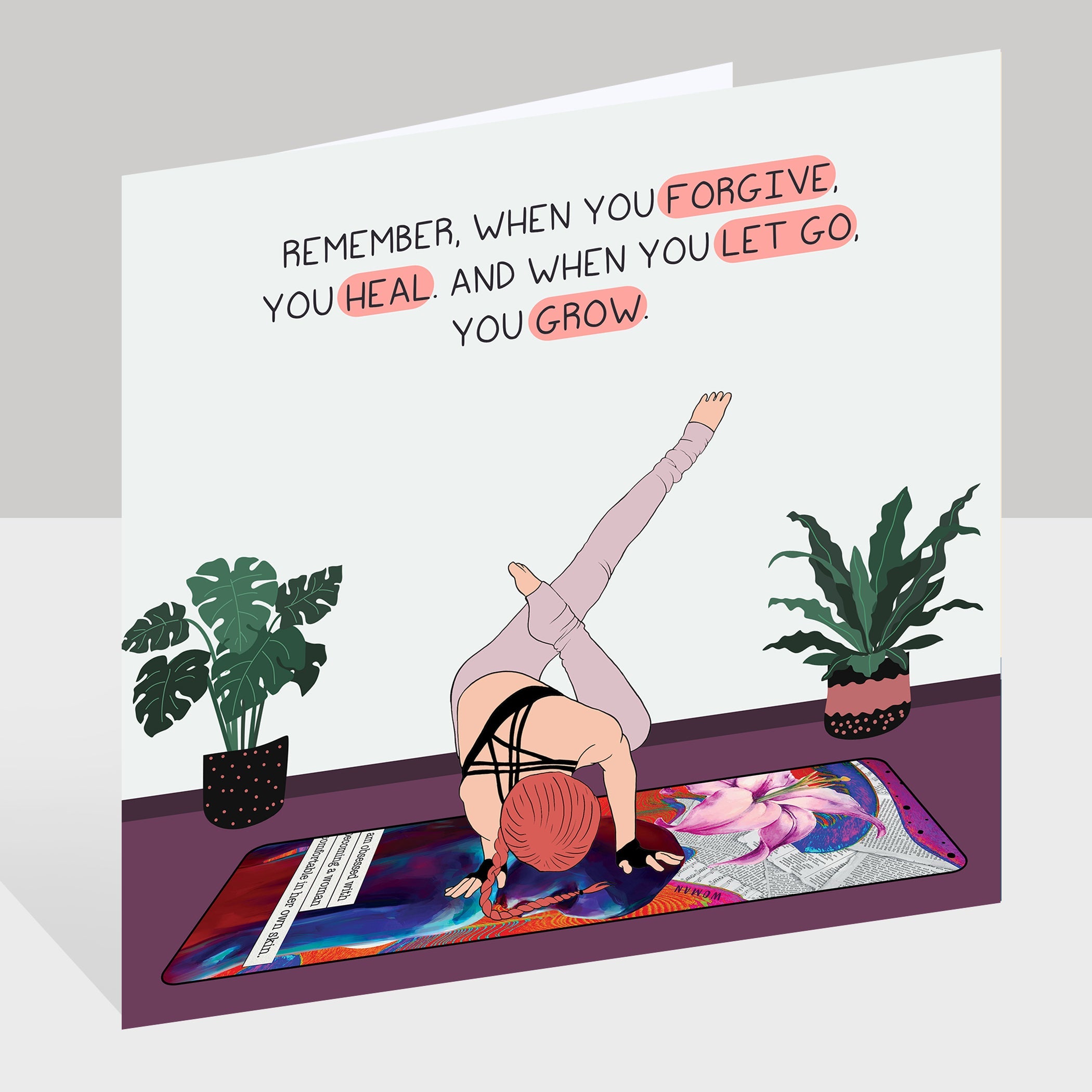 When you let go, you grow Doodle Card