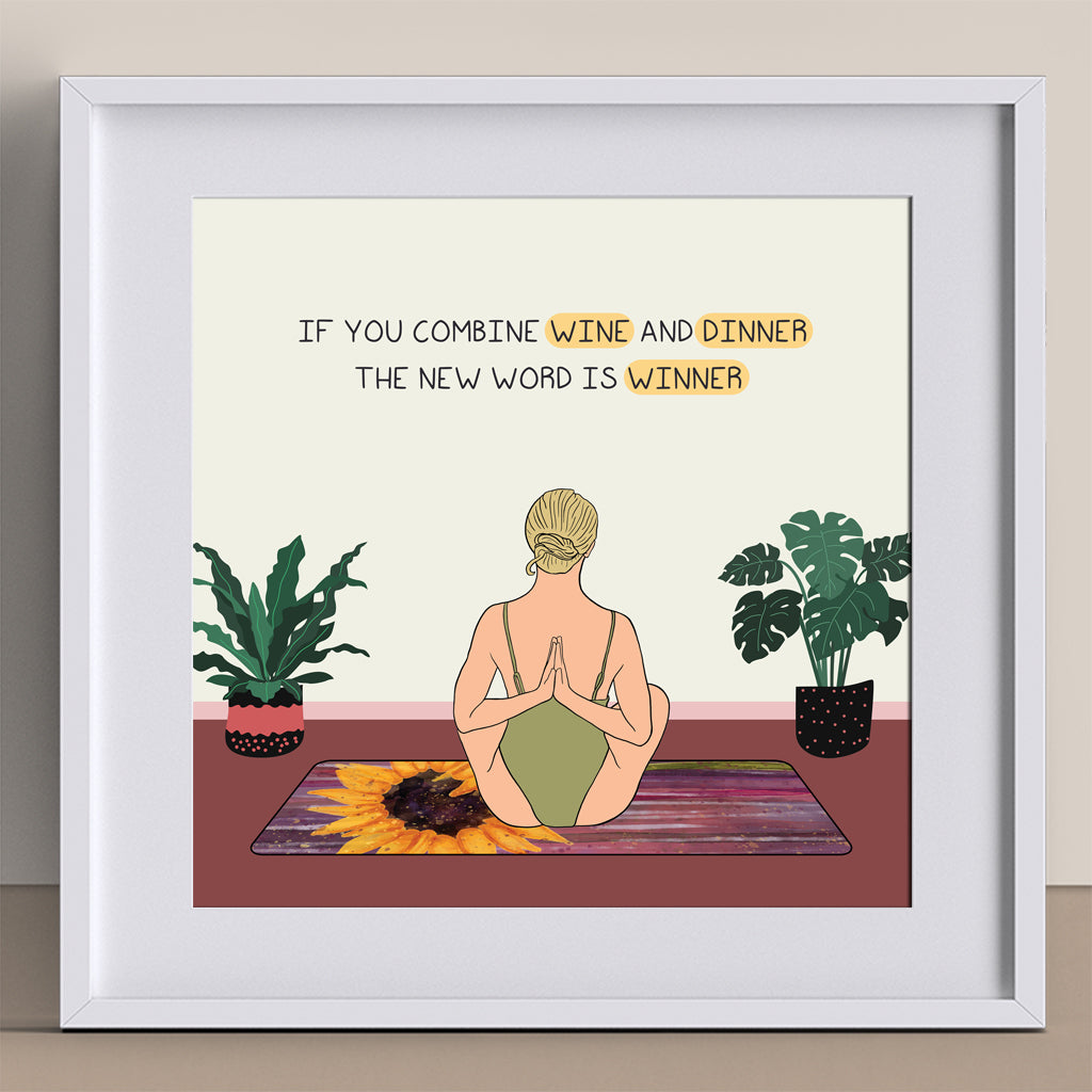 Wine and Dinner Doodle Card