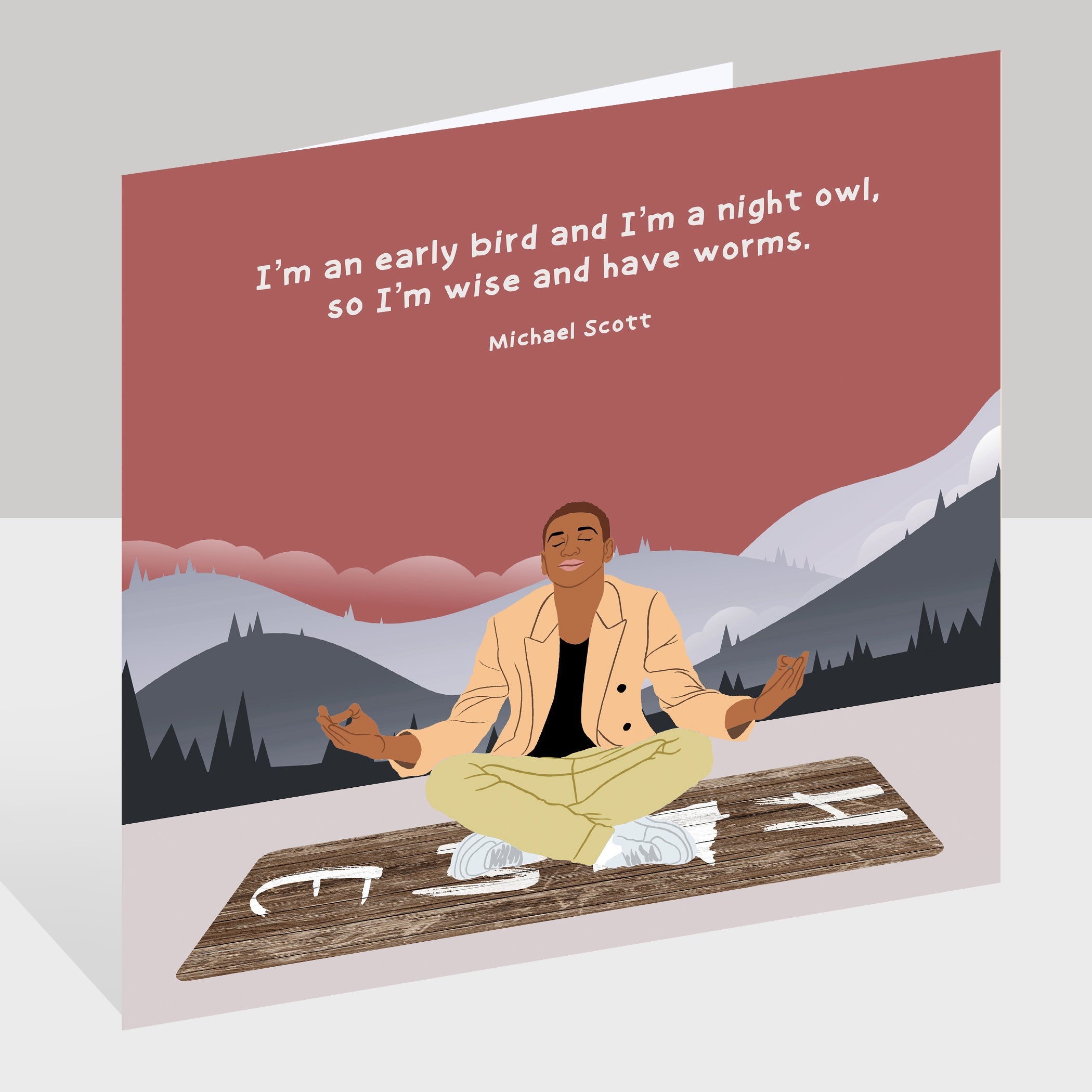 Wise And Have Worms Doodle Card