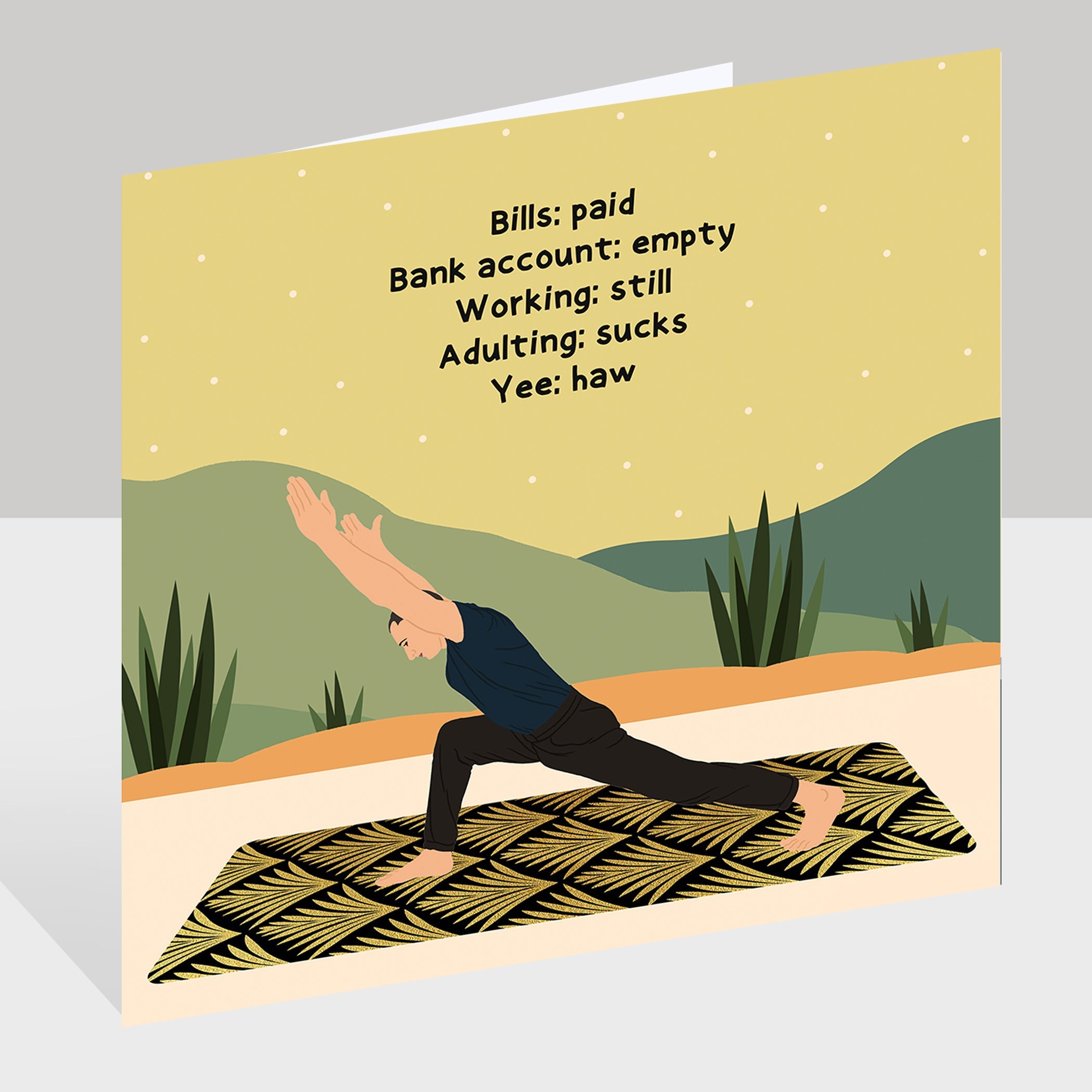 Yee: haw Doodle Card