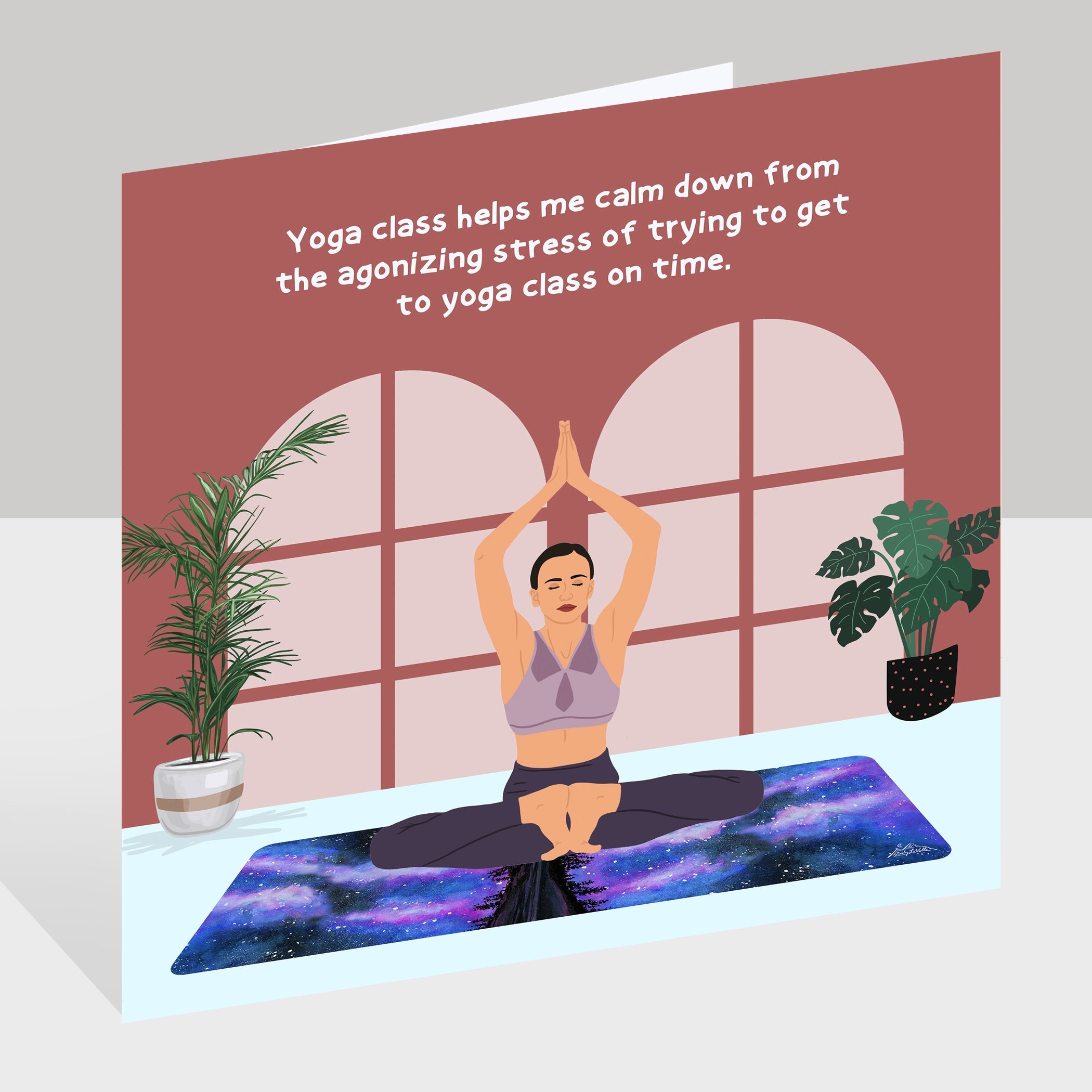 Yoga Class Helps Me Calm Doodle Card