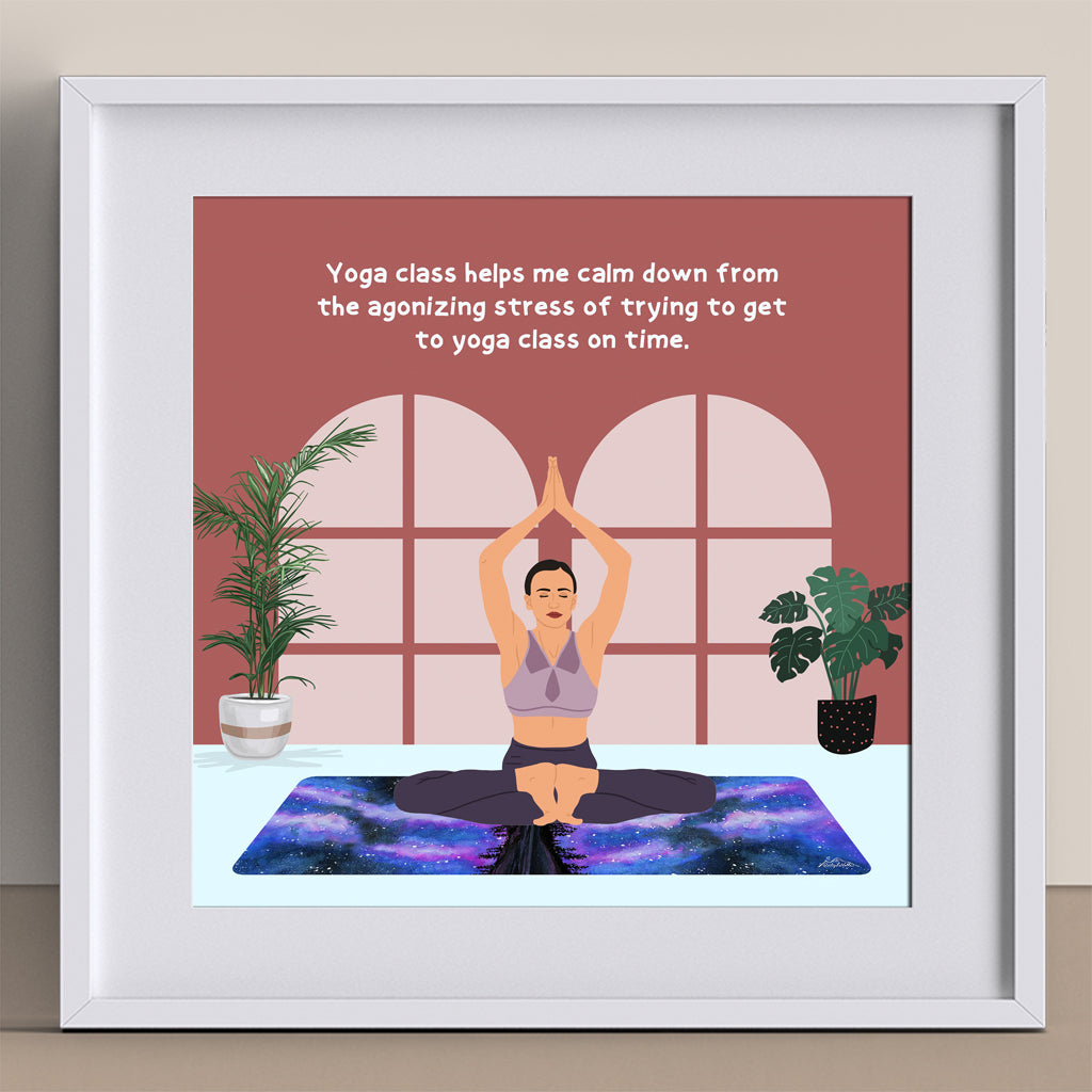 Yoga Class Helps Me Calm Doodle Card