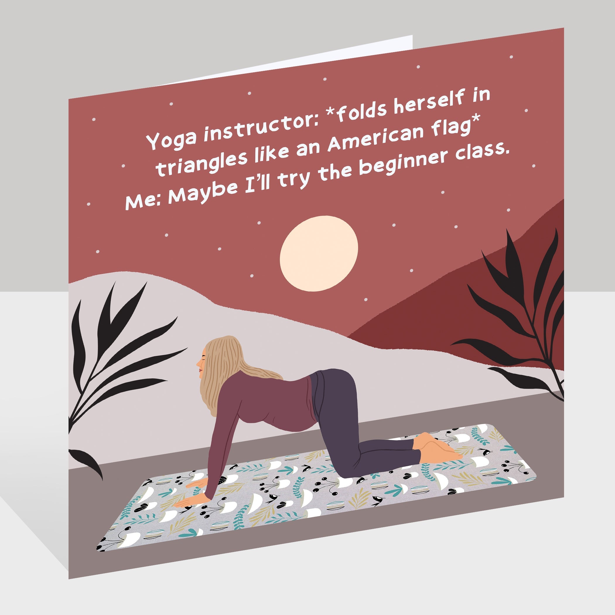 Yoga Instructor Doodle Card