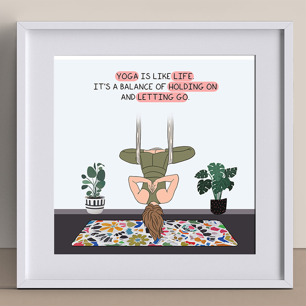 Yoga is like life Doodle Card