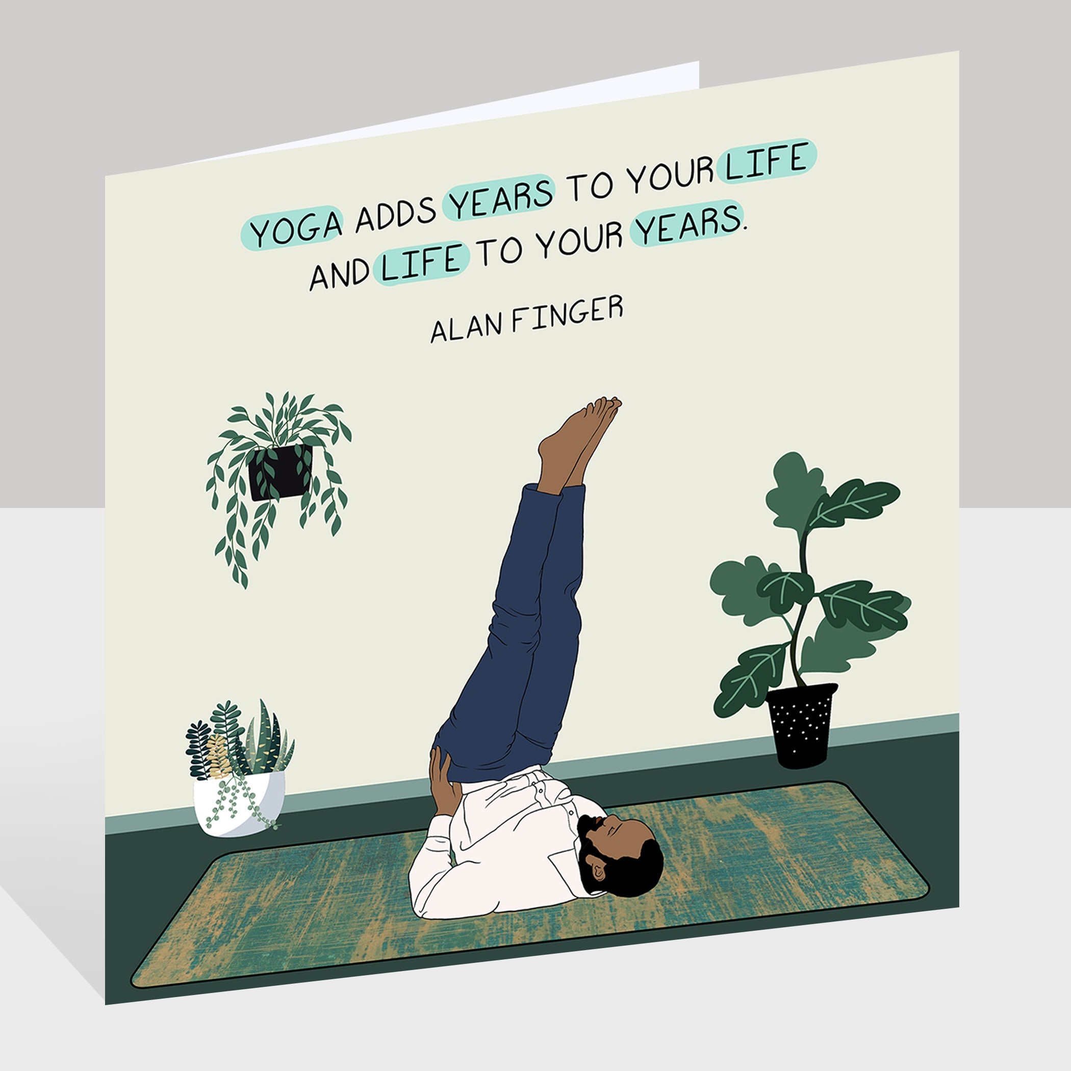 Yoga Adds Years To Your Life Doodle Card