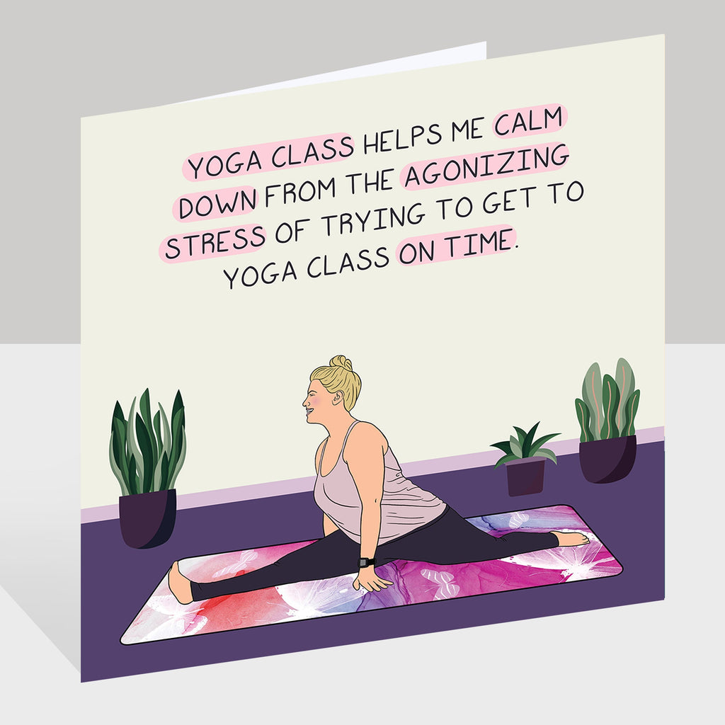 Yoga Class Helps Me Calm Doodle Card