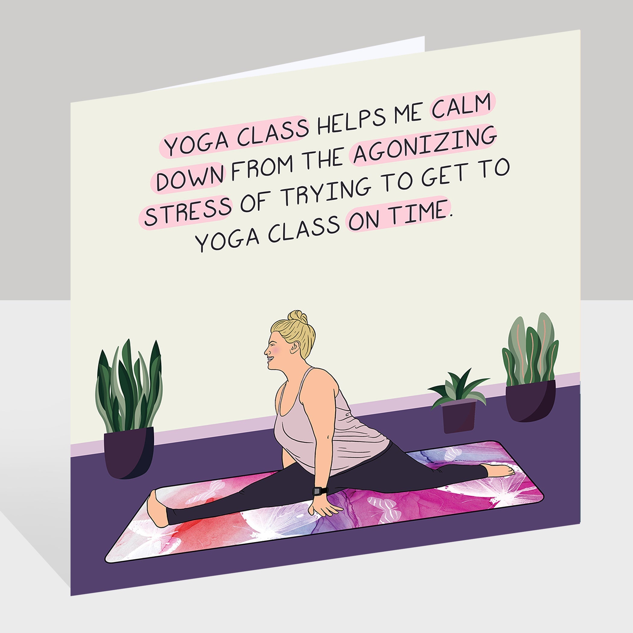 Yoga Class Helps Me Calm Doodle Card