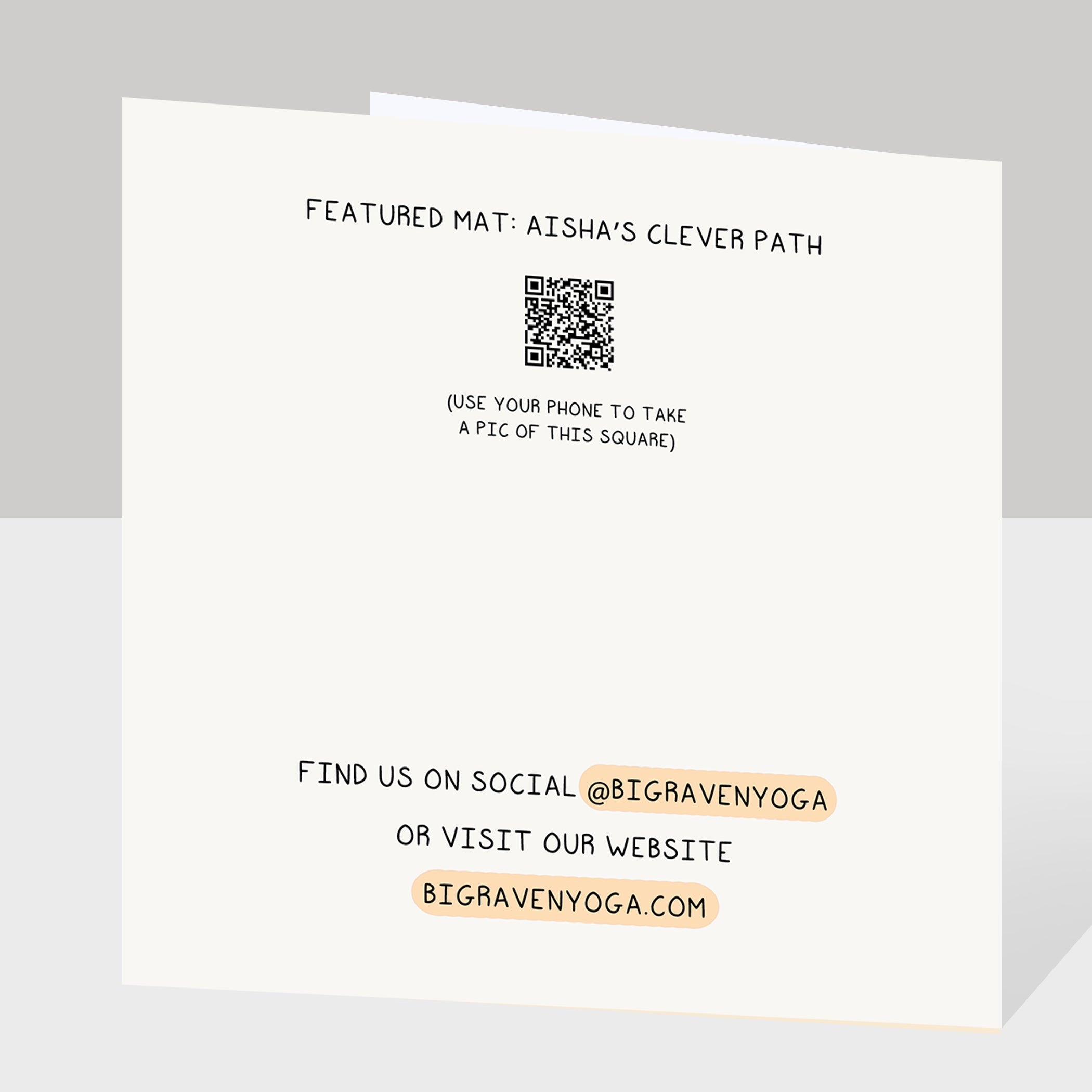 Yoga is a light Doodle Card