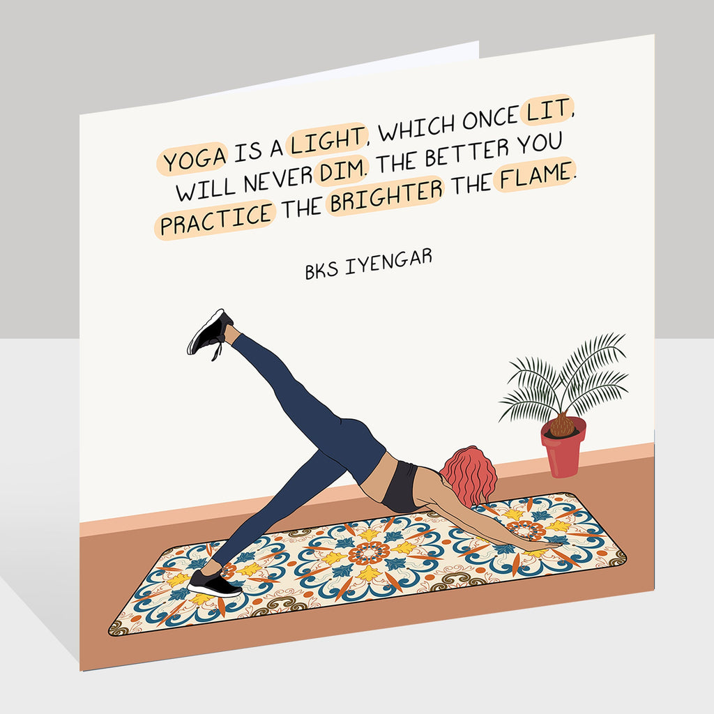 Yoga is a light Doodle Card