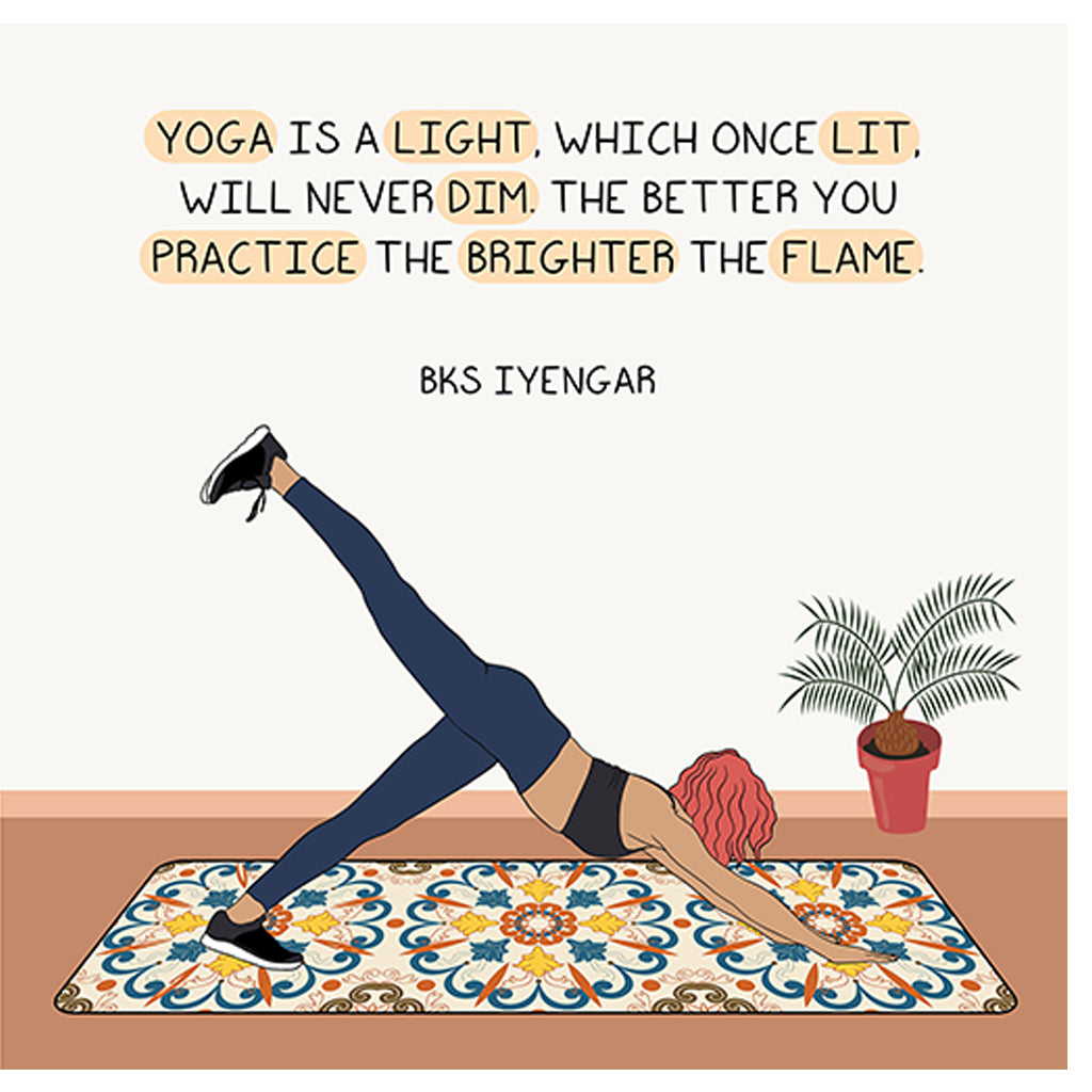 Yoga is a light Doodle Card