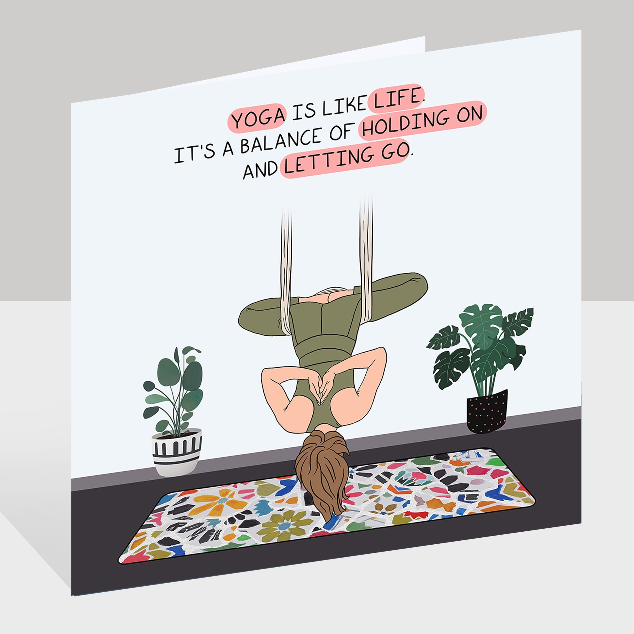 Yoga is like life Doodle Card