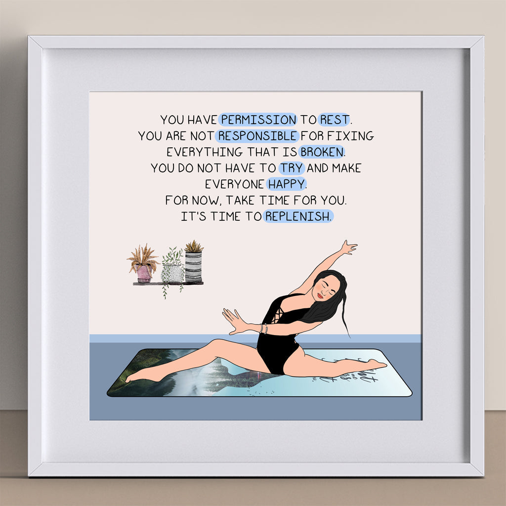 You have permission to rest Doodle Card