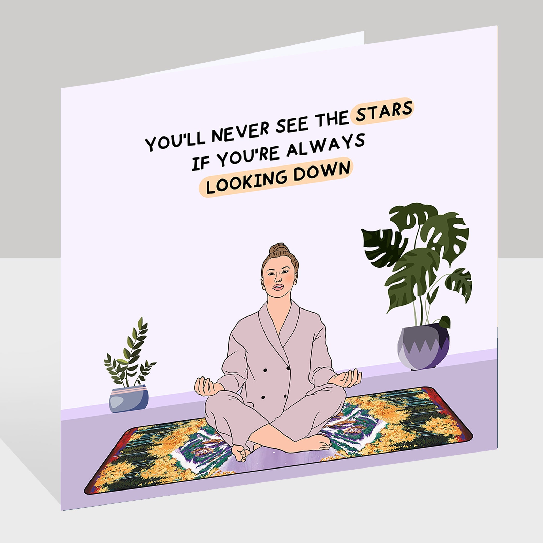 You'll Never See The Stars  Doodle Card
