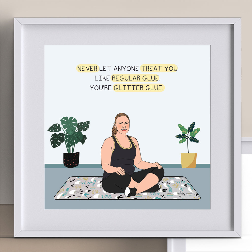 You're glitter glue Doodle Card