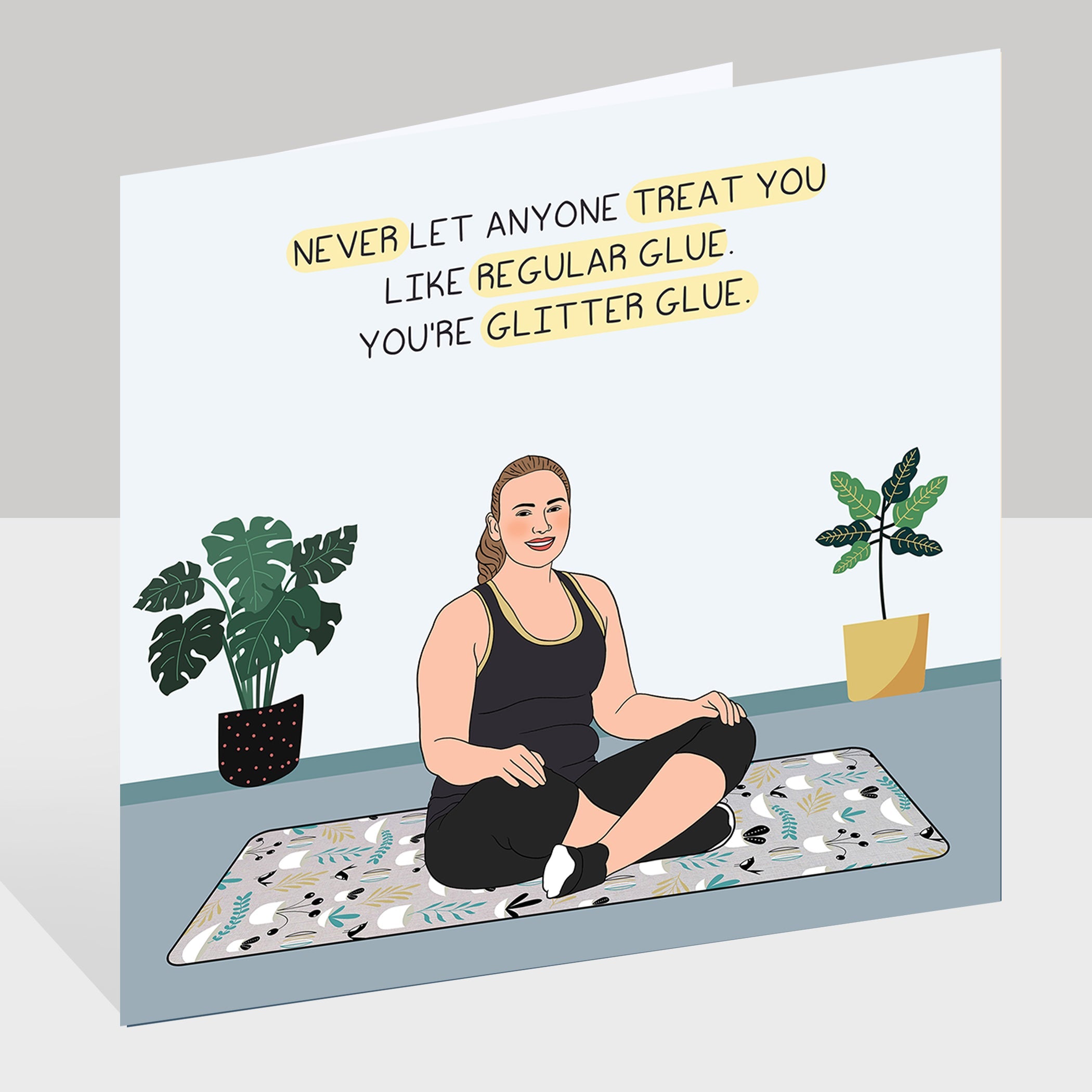 You're glitter glue Doodle Card