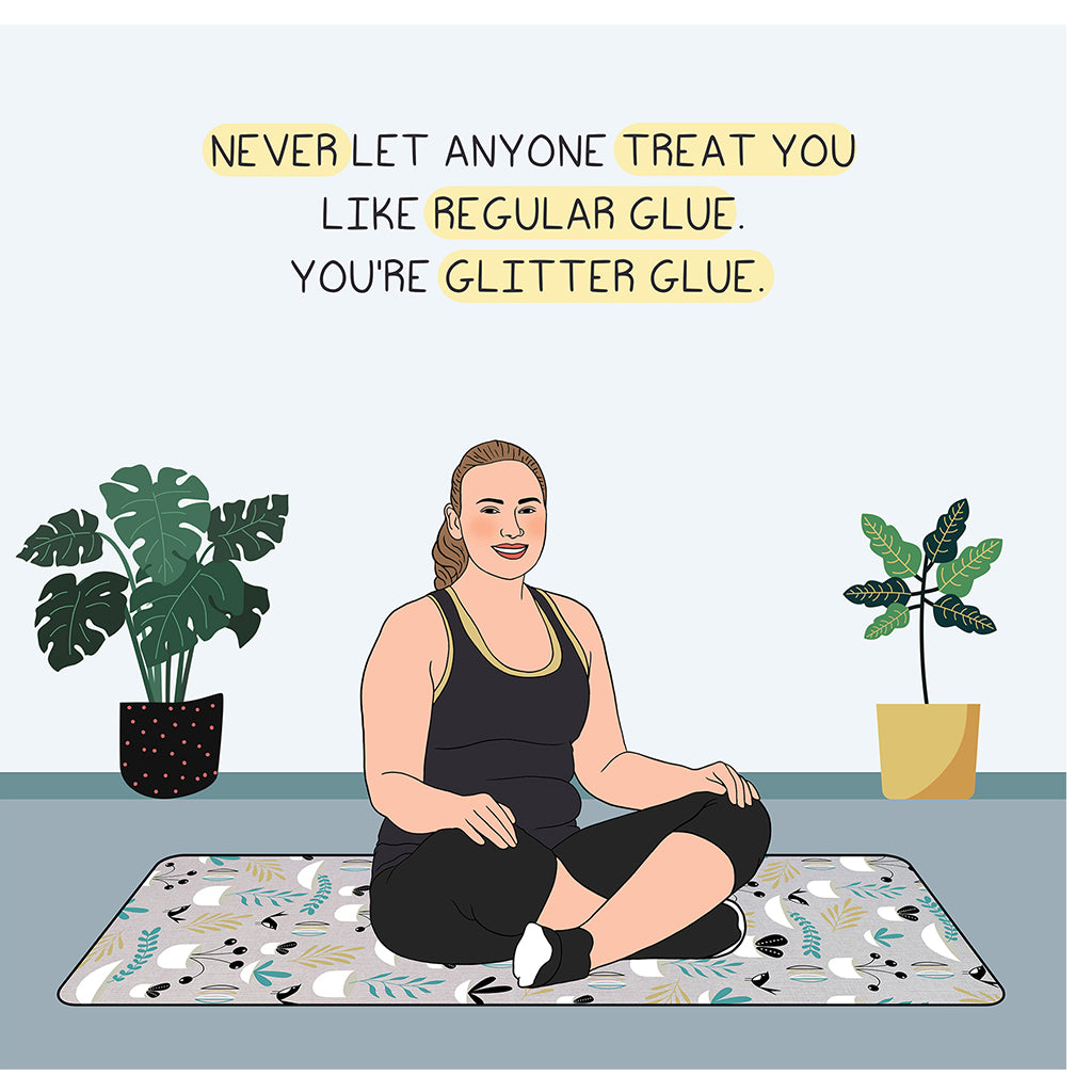 You're glitter glue Doodle Card