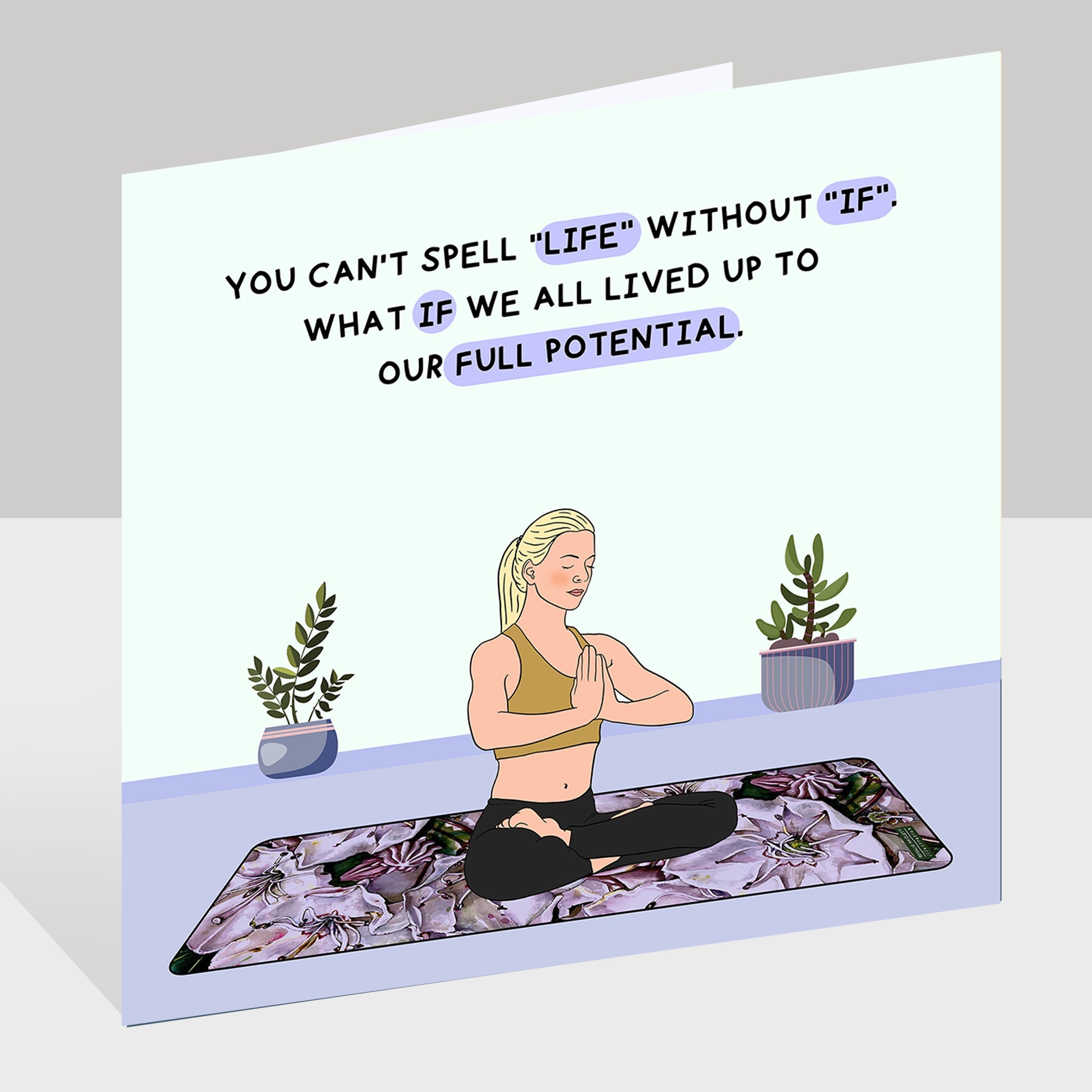 You can't spell life without if Doodle Card