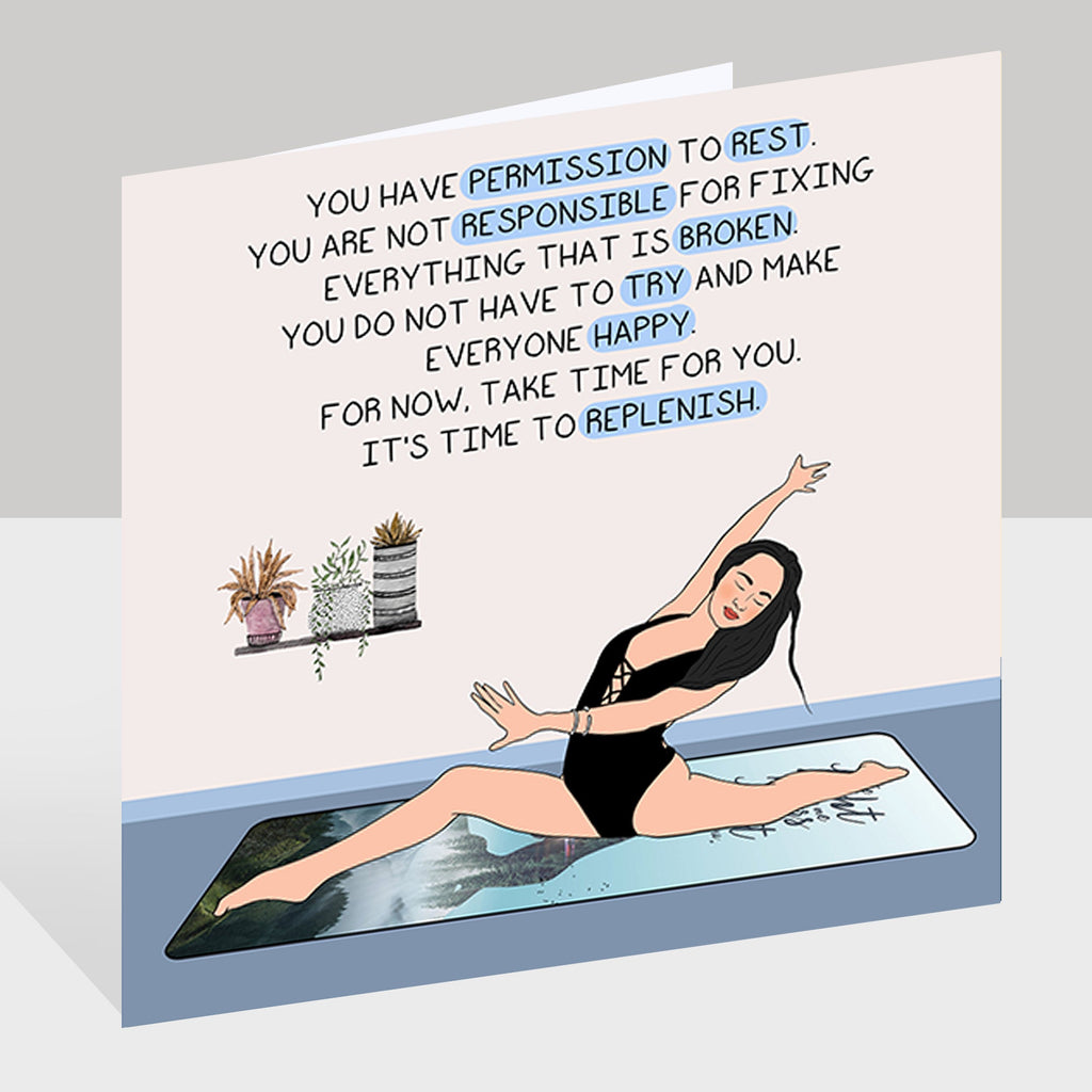 You have permission to rest Doodle Card