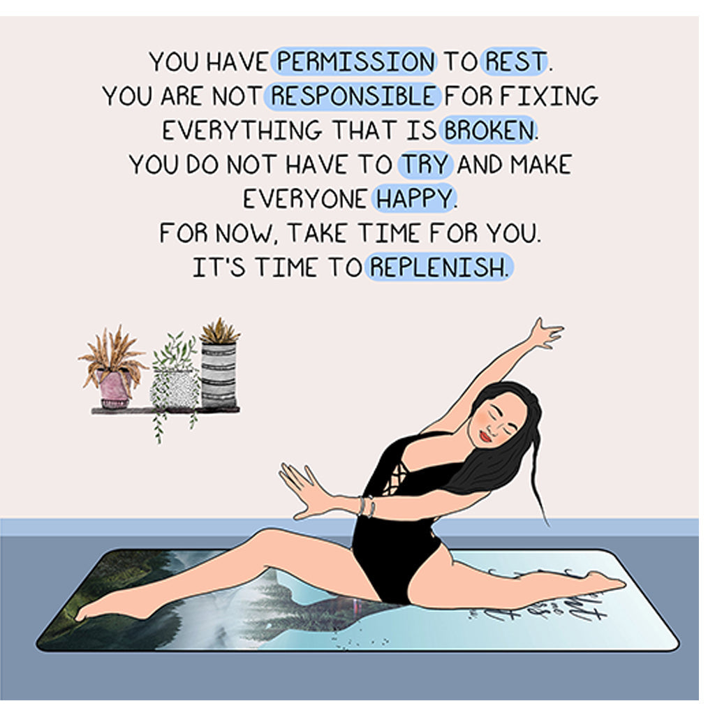 You have permission to rest Doodle Card