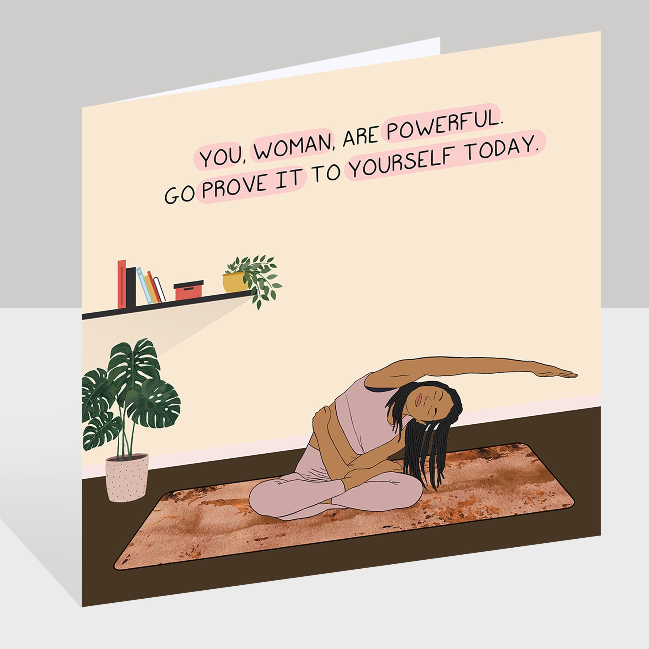 You Woman Are Powerful Doodle Card